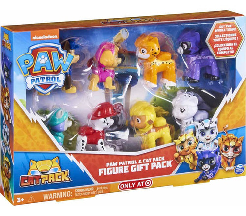 Paw Patrol Set De Figuras Cat Pack Gato Cachorro Spin Master