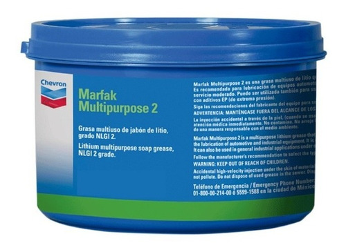 Grasa Multipropósito Multifak Ep2 Chevron Alta Presión 2kgs