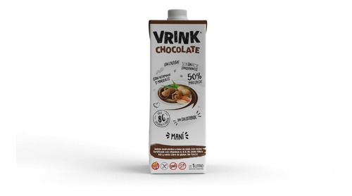 Vrink Leche De Mani Con Chocolate X 1lt Vegana Sin Tacc