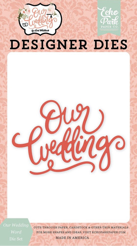 Troquel Diseño Texto  Our Wedding Word 