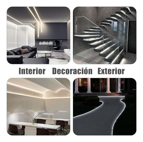Tira Led Neon 10m: Impermeable, Corte Libre + Interruptor