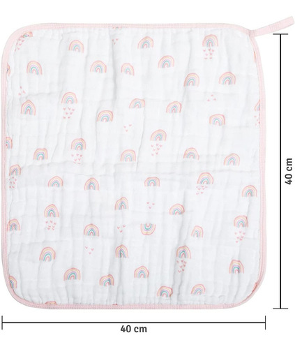 Imagem 5 de 5 de Babete Paninho De Boca Papi Soft 40x40cm 02 Unidades
