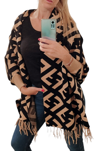 Ruana Poncho Sweater Importado Abrigado Exclusivo 