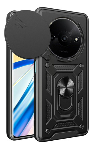 Funda Para Redmi A3 A3x Tipo Armor + Vidrio Full Cover