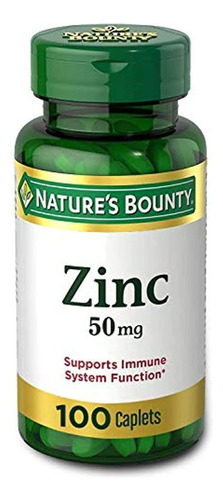 Nature's Bounty Zinc 50 Mg Cápsulas 100 Ea