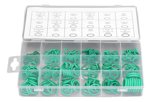 Surtido De Juntas Tóricas, 270 Piezas, Kit Verde De Goma Res