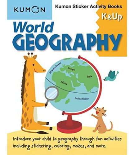 Libro Infantil Geografía Kumon World Geography Stickers Niño