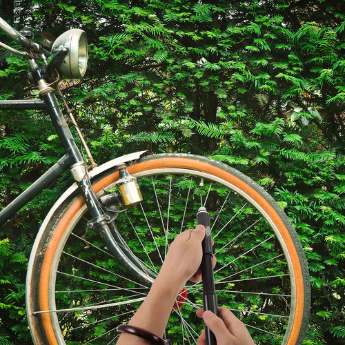 1 Juego De Inflador De Bicicleta Portátil Profesional Con In