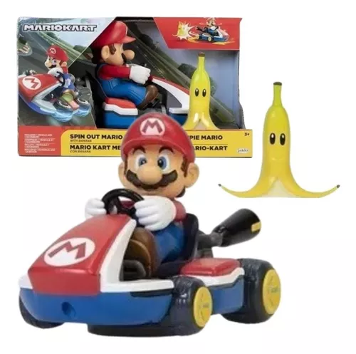 SUPER MARIO Spin Out 2.5 Mariokart - Mario Racer Vehicle ,  Yellow : Toys & Games