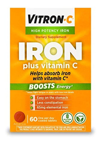 Vitron-c Suplemento De Hierro De Alta Potencia Con Vitamina