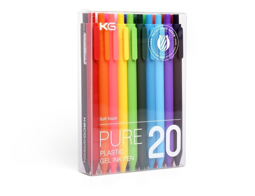 Bolígrafo Retráctil Tinta Gel De Colores Set X20 Pure20 Gato