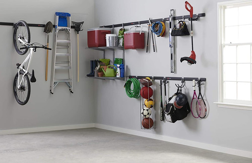 Rubbermaid Fasttrack Rail, Kit, Negro