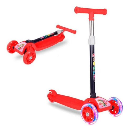 Scooter Plegable Infantil Con Luces Multicolor