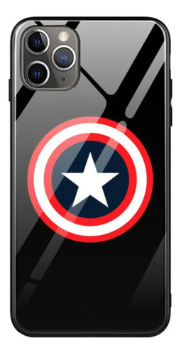 Funda Case Para iPhone Capitan America Brilla Oscuridad