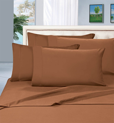 2 Fundas De Almohada Microfibra 90 Gsm Matrimonial Bronce