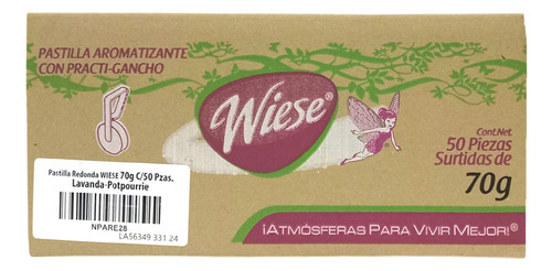 Pastilla Para Baño Wiese 70gr Caja De 50pz Npare28 6 Cajas