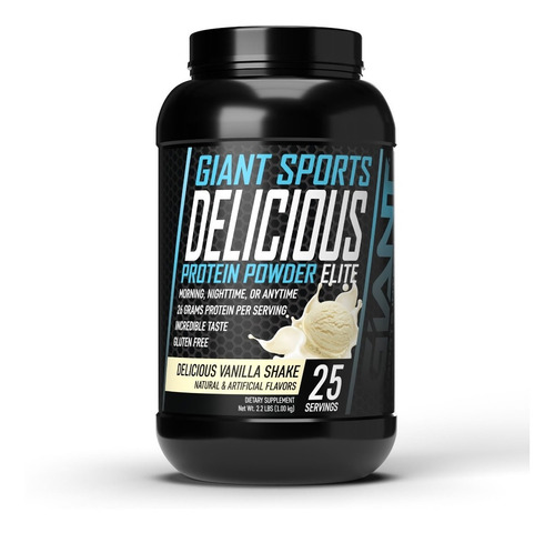 Giant Sports Delicious Elite Protein Powder 2 Lbs / 25 Serv. Sabor Vainilla Shake