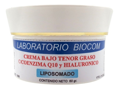 Crema Bajo Tenor Graso Hialuronico Liposomado X 60gr- Biocom