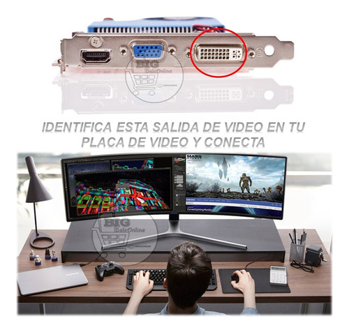 Adaptador Cable Dvi A Hdmi 24+5 Placas De Video Y Monitores