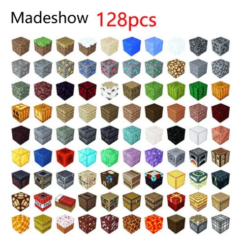 Madeshow 128 Bloques De Construcción Magnéticos De Minecraft T0-55