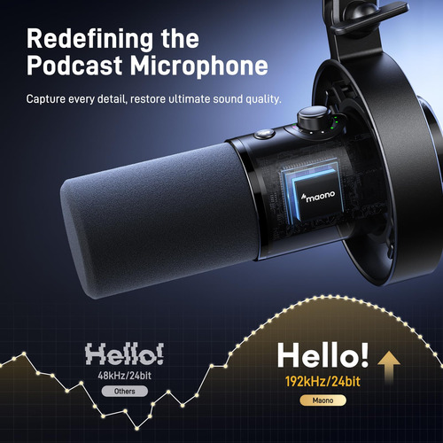 Micrófono Dinámico Maono Pd300x Usb/xlr 192khz 24bit