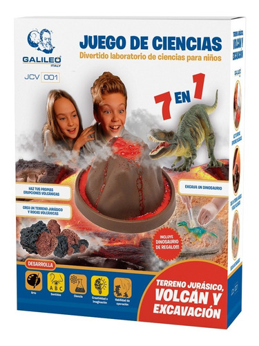 Juego Ciencias Volcán Y Excavación Jurásica Galileo Italy