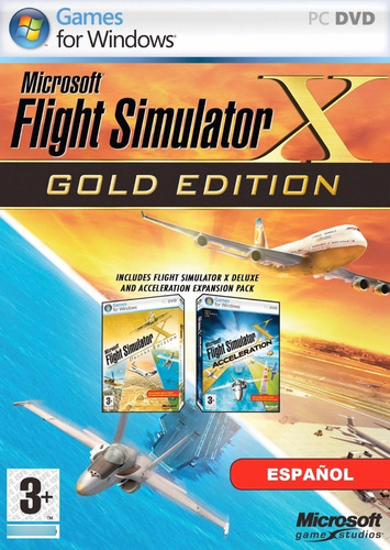 Pc - Flight Simulator X Gold - Español
