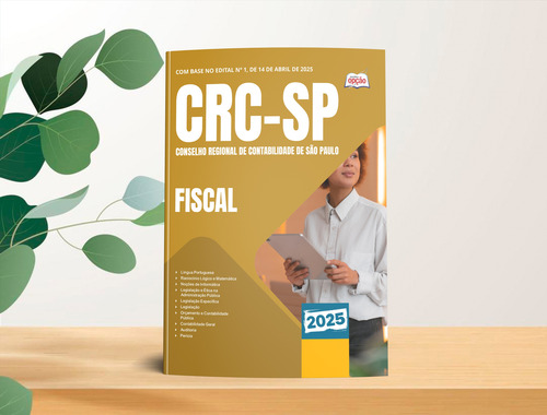 Apostila Crc Sp 2025 - Fiscal Do Conselho Regional De Contabilidade Do Estado De São Paulo - Editora Opção