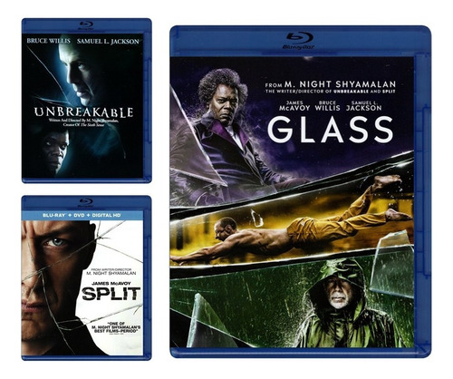 Glass + Fragmentado + Protegido Trilogia Peliculas Blu-ray