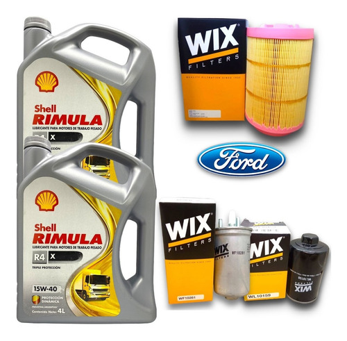 Kit 8l Aceite Rimula 15w40 Y Filtros Ford Ranger 3.0 08 A 11