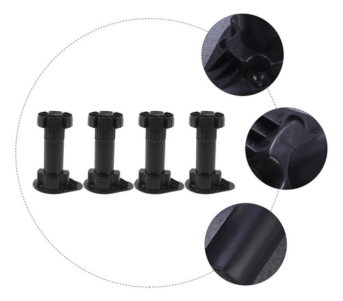 Patas De Apoyo Para Muebles, Sofás, Soportes Ajustables, 4 U