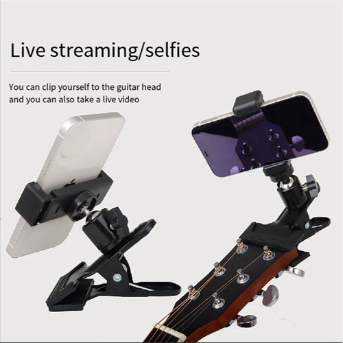 Pinza Superior Para Guitarra, Soporte Para Teléfono De Guita