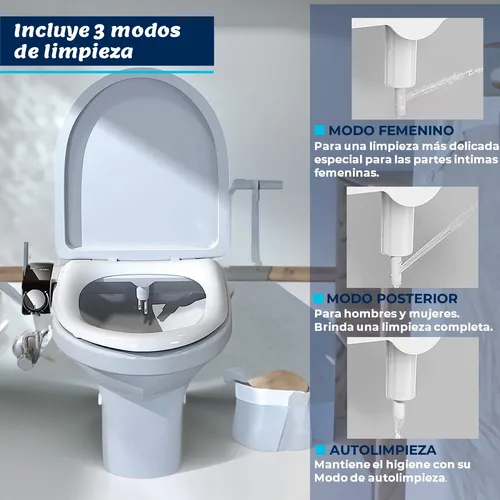 Bidet Para Inodoro Universal Coreaqua Ducha Higiénica