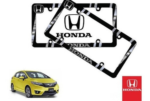 Par Porta Placas Honda Fit 1.5 2015 A 2021 Original