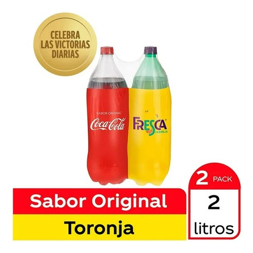 Refresco Coca Cola Sabor Original + Fresca Sabor Toronja 2 L