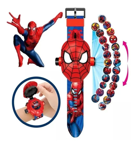 Hombre Araña Spiderman Reloj Proyector Juguetería Niños 