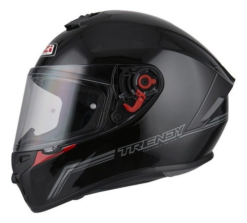 Casco Moto Pista Nzi Trendy Negro Liso Integral Devotobikes