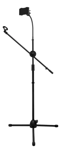 Pedestal Microfone Girafa Smart C/ Suporte Smartfone Sm-030b Menor preço em Pedestal Microfone Girafa Smart C/ Suporte Smartfone Sm-030b