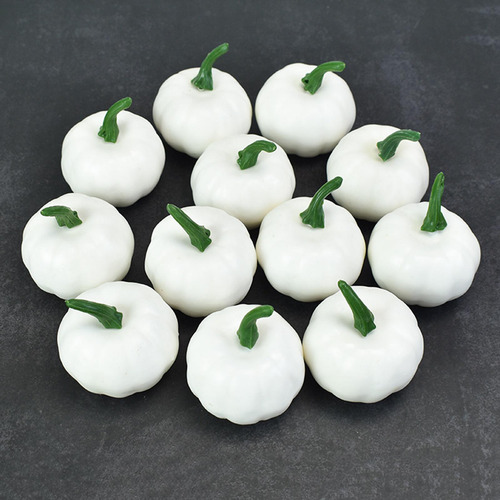 12 Piezas De Calabazas Falsas Modelo Halloween Accesorios M