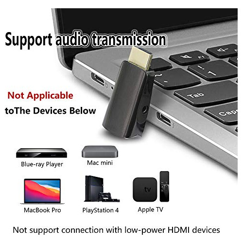 Adaptador Hdmi A Vga Yacsejao, Conector Hdmi Macho A Vga