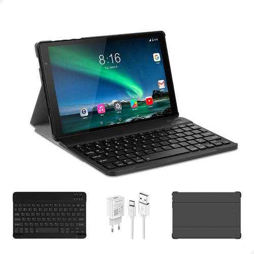 Tablet C/ Teclado + Capa Entrada De Chip 6gb Ram 128 5g