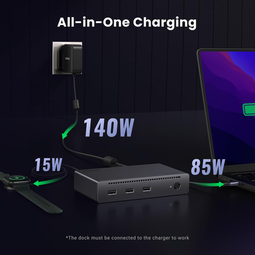 Base Thunderbolt 4 Dock Station 4k Estacion 8 En 1 Mac Lapto