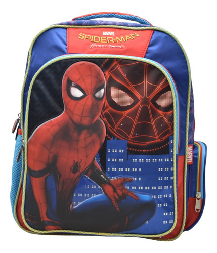 Mochila 3d Spider Man Home Comic Marvel 119394 Ruz Color Azul Diseño De La Tela 3d Estampado