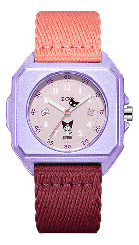 Lindo Reloj Zgo Sanrio Kuromi Para Niñas