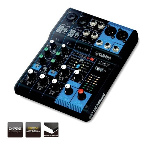 Imagen 2 de 4 de Consola Mezcladora De 6 Canales Yamaha Mg06xu