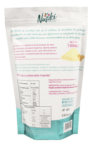 Imagen 9 de 9 de 2 Pack Harina De Garbanzo = 1 Kg · Vegana Sin Gluten Pura