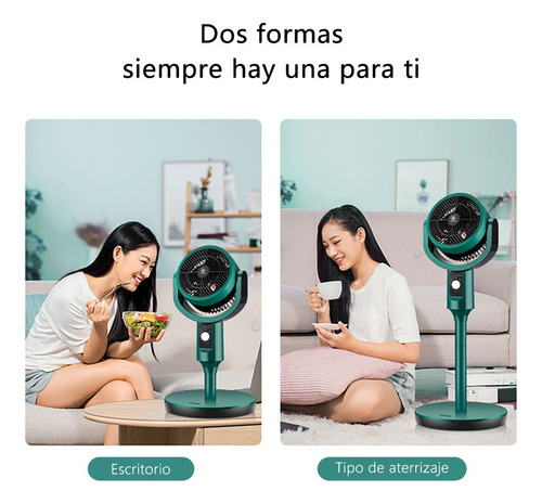 Ventilador De Pedestal Circulación De Aire Con 3 Velocidades 31 Cm 60 Hz Verde Negro Plástico 3