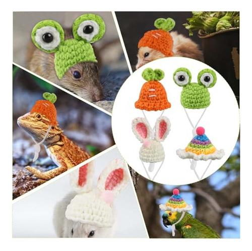 Paquete De 4 Pequeños Animales Lindo Sombrero Mini Sombrero