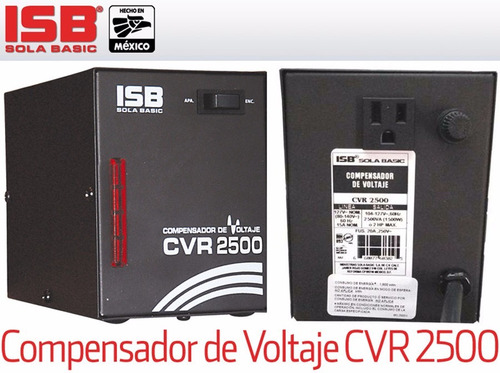 Imagen 5 de 6 de Regulador de voltaje Sola Basic CVR CVR2500 2500VA entrada de 127V y salida de 104V - 127V negro