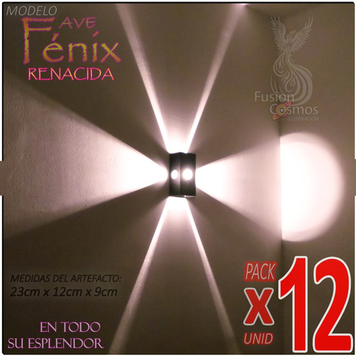 Imagen 1 de 10 de Luz Señalizadora Para Interior Minimalista Efecto Pack X12u